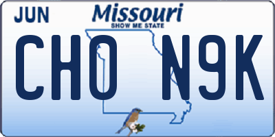 MO license plate CH0N9K