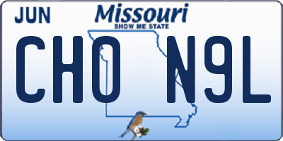 MO license plate CH0N9L