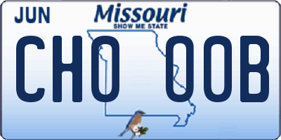 MO license plate CH0O0B