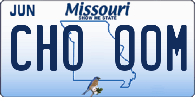 MO license plate CH0O0M