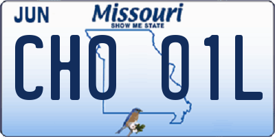 MO license plate CH0O1L
