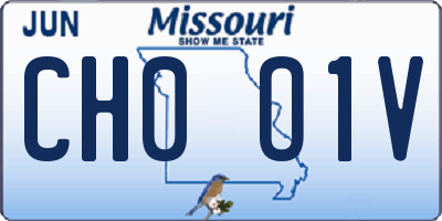 MO license plate CH0O1V
