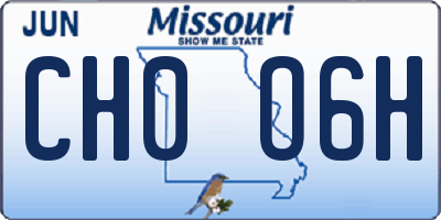 MO license plate CH0O6H