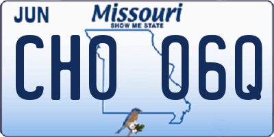 MO license plate CH0O6Q