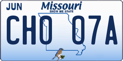 MO license plate CH0O7A