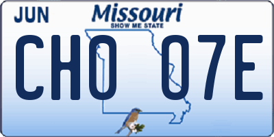 MO license plate CH0O7E