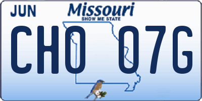 MO license plate CH0O7G