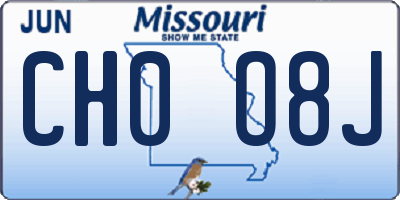 MO license plate CH0O8J