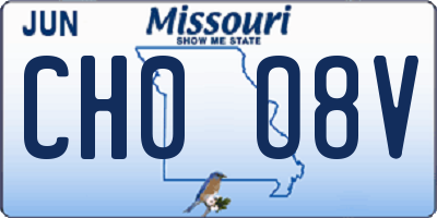 MO license plate CH0O8V