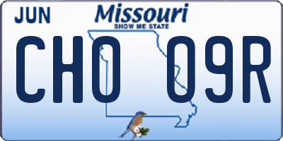 MO license plate CH0O9R