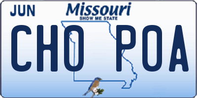 MO license plate CH0P0A
