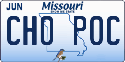MO license plate CH0P0C