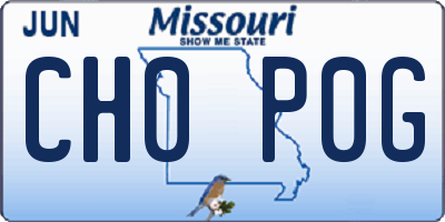 MO license plate CH0P0G