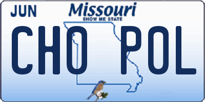 MO license plate CH0P0L