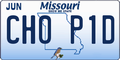 MO license plate CH0P1D