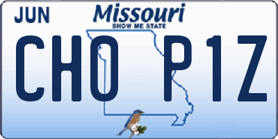 MO license plate CH0P1Z