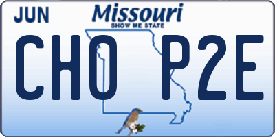 MO license plate CH0P2E