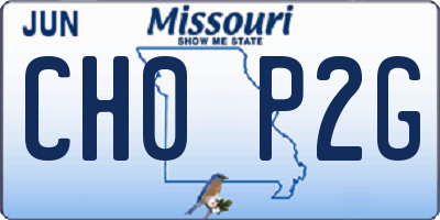 MO license plate CH0P2G