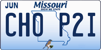 MO license plate CH0P2I