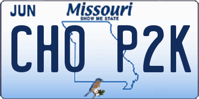 MO license plate CH0P2K