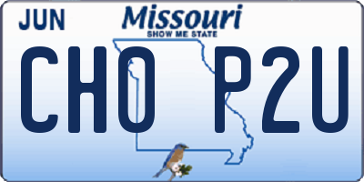 MO license plate CH0P2U