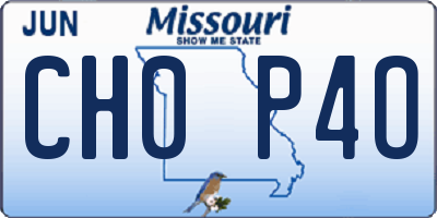 MO license plate CH0P4O