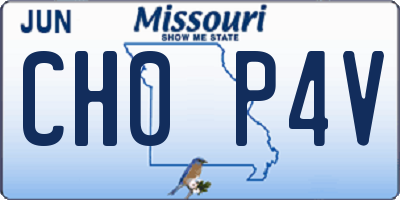 MO license plate CH0P4V