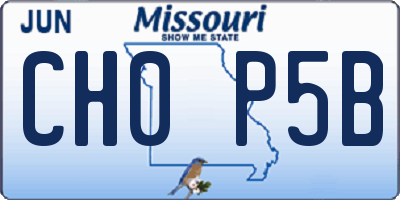 MO license plate CH0P5B