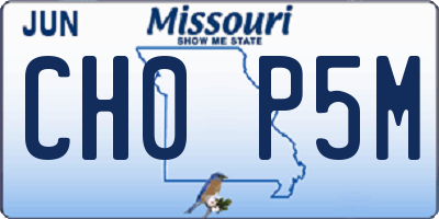 MO license plate CH0P5M