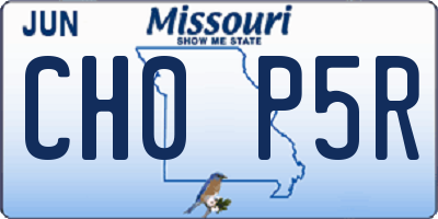 MO license plate CH0P5R