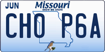 MO license plate CH0P6A