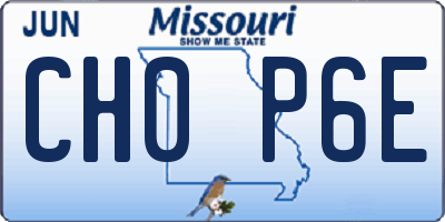 MO license plate CH0P6E