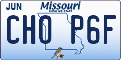 MO license plate CH0P6F