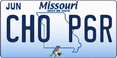 MO license plate CH0P6R