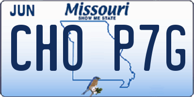 MO license plate CH0P7G