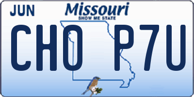 MO license plate CH0P7U
