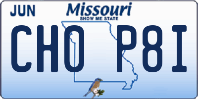 MO license plate CH0P8I