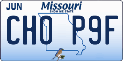 MO license plate CH0P9F