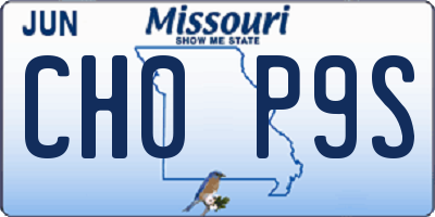 MO license plate CH0P9S