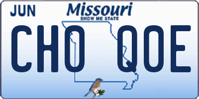 MO license plate CH0Q0E