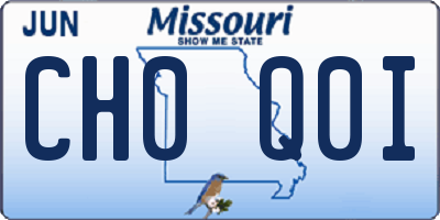 MO license plate CH0Q0I