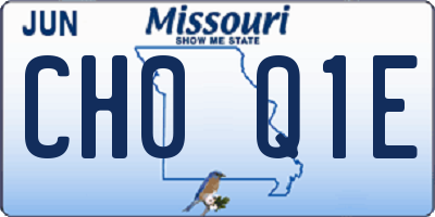 MO license plate CH0Q1E