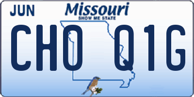 MO license plate CH0Q1G