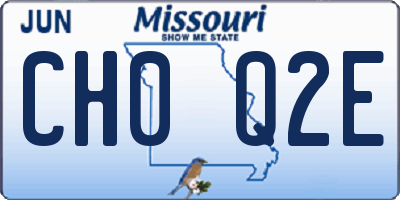 MO license plate CH0Q2E