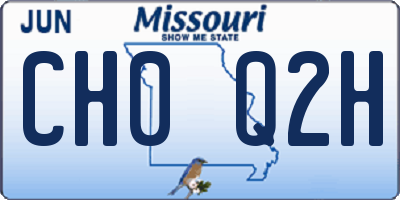 MO license plate CH0Q2H