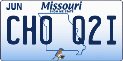 MO license plate CH0Q2I
