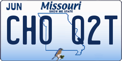 MO license plate CH0Q2T