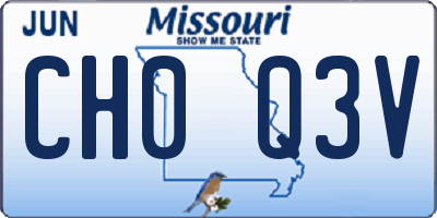 MO license plate CH0Q3V