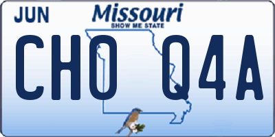 MO license plate CH0Q4A