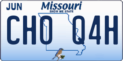MO license plate CH0Q4H